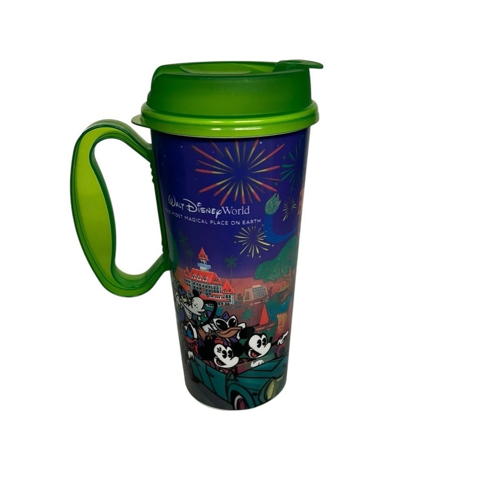 Disney Travel Mug Green Lid Blue